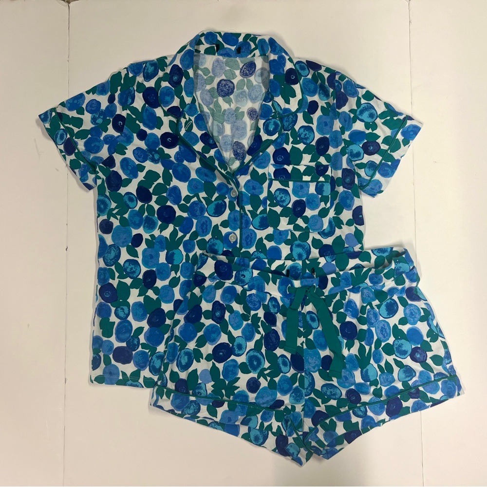 J. CREW Dreamy Blueberry Floral Pajama Short Set S $98